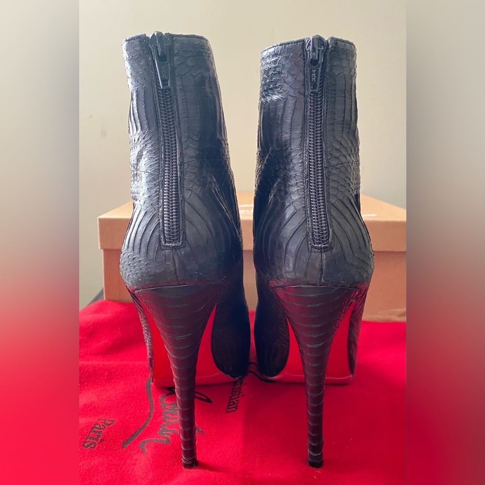Christian Louboutin Black Python Ariella Talon 12… - image 3